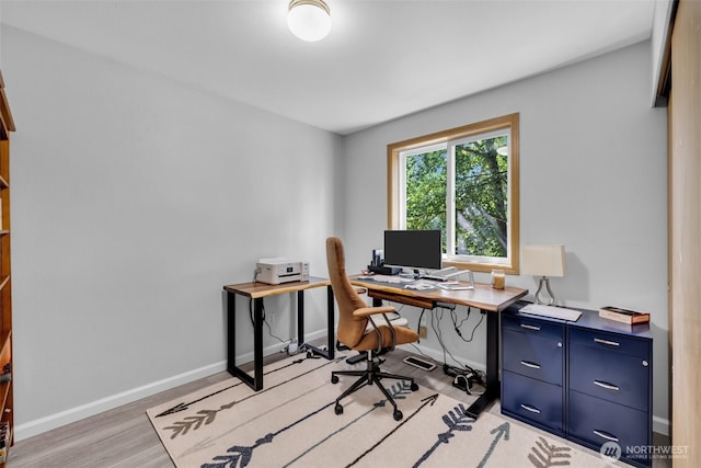 6218 199th Street Ct E, Spanaway, WA 98387 - office with light wood-style flooring and baseboards