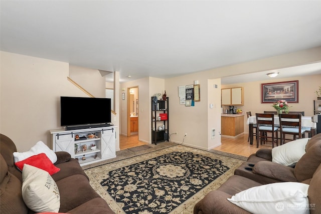 643 School St SE, Lacey, WA 98503 - living room with light wood finished floors and baseboards