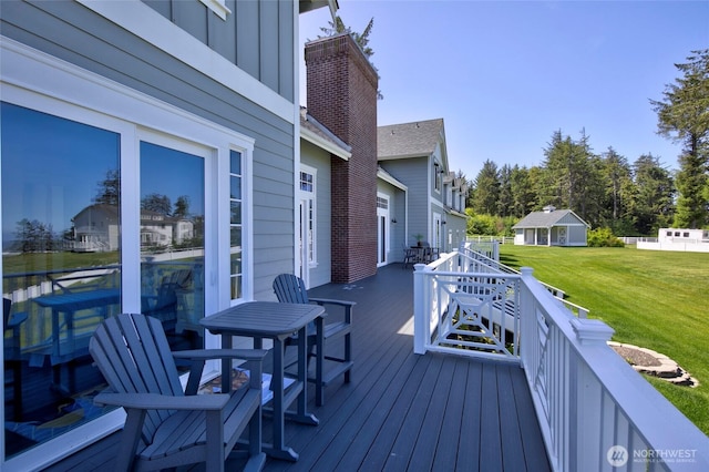 30 Chauncey Ln W, Pacific Beach, WA 98571 - deck featuring a lawn
