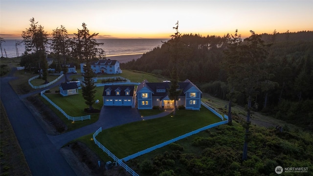 30 Chauncey Ln W, Pacific Beach, WA 98571 - aerial view of property and surrounding area featuring a large body of water