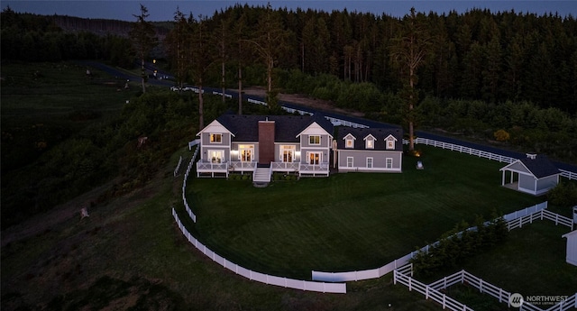 30 Chauncey Ln W, Pacific Beach, WA 98571 - view from above of property with a forest