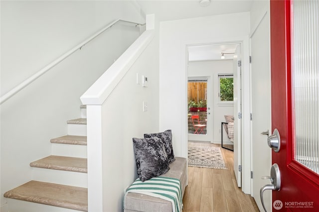 4795 35th Ave S Unit B, Seattle, WA 98118 - stairs featuring wood finished floors