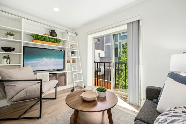 4795 35th Ave S Unit B, Seattle, WA 98118 - living room with light wood-style flooring and recessed lighting