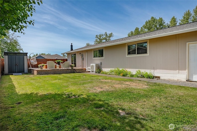8380 Grouse Crescent Dr, Blaine, WA 98230 - rear view of house with a wooden deck and ac unit