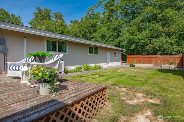 8380 Grouse Crescent Dr, Blaine, WA 98230 - view of yard featuring a deck