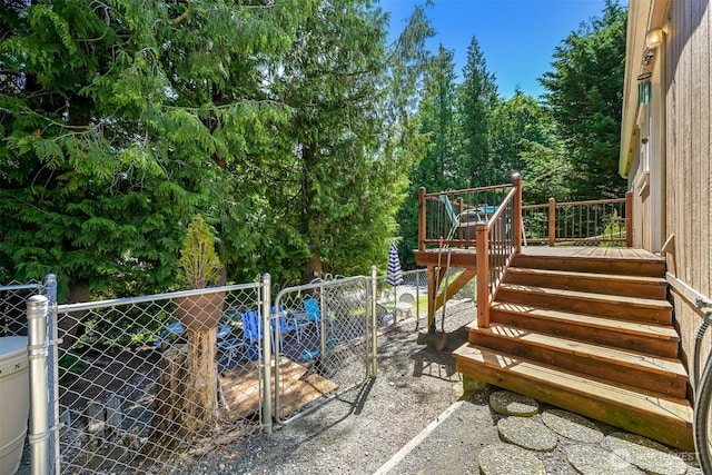 2174 Yew Street Rd Unit 22, Bellingham, WA 98229 - view of yard with a deck and stairway