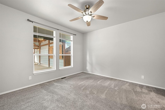 3664 N Red River Rd, Ferndale, WA 98248 - spare room featuring a ceiling fan and carpet floors