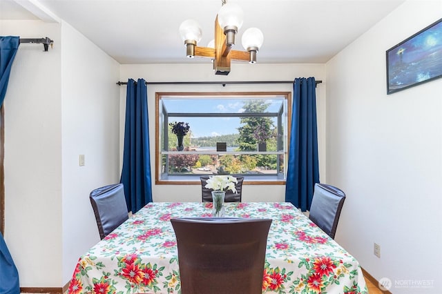 17440 NE 38th St Unit A201, Redmond, WA 98052 - dining area with a chandelier
