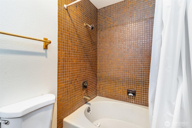17440 NE 38th St Unit A201, Redmond, WA 98052 - bathroom featuring toilet and shower / tub combo with curtain
