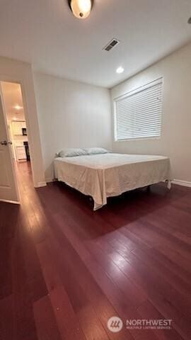 19604 108th Ave SE, Kent, WA 98055 - bedroom with dark wood-style floors and baseboards