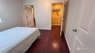 19604 108th Ave SE, Kent, WA 98055 - bedroom featuring dark wood-style floors and a spacious closet