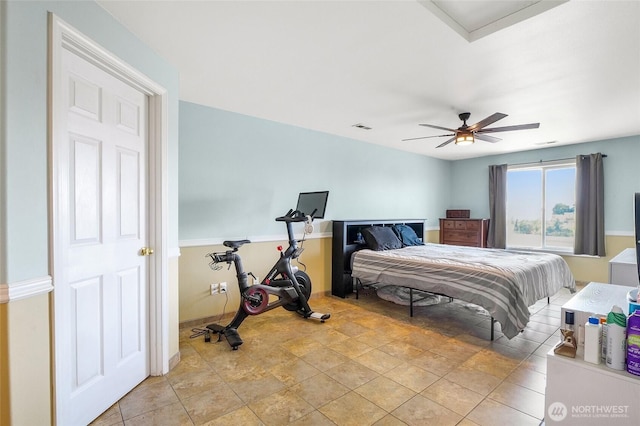 2352 W Covey Dr, Othello, WA 99344 - bedroom featuring baseboards and a ceiling fan