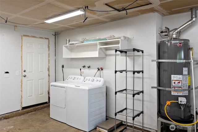 3903 Westpark Ct NW, Olympia, WA 98502 - laundry room with water heater and separate washer and dryer