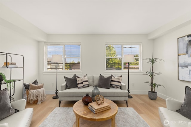2401 SW Brandon St Unit 210, Seattle, WA 98106 - living area featuring plenty of natural light and wood finished floors