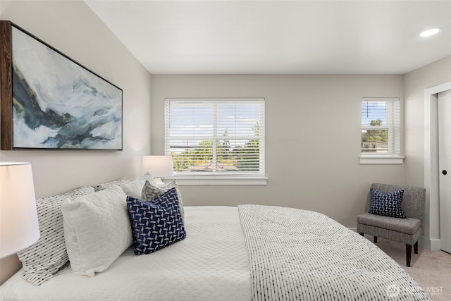 2401 SW Brandon St Unit 210, Seattle, WA 98106 - carpeted bedroom featuring recessed lighting