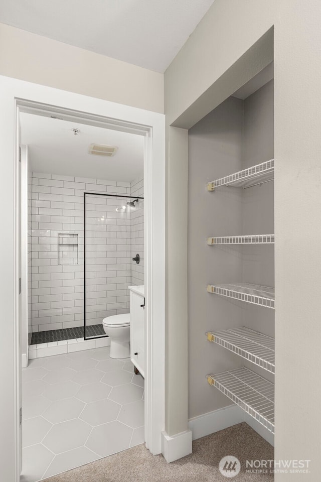 2401 SW Brandon St Unit 210, Seattle, WA 98106 - bathroom featuring a shower stall and vanity
