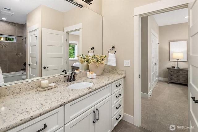 26507 SE Old Black Nugget Rd, Issaquah, WA 98029 - full bath with vanity and bathing tub / shower combination