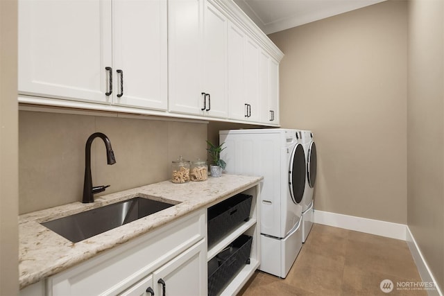 26507 SE Old Black Nugget Rd, Issaquah, WA 98029 - laundry room featuring separate washer and dryer and cabinet space
