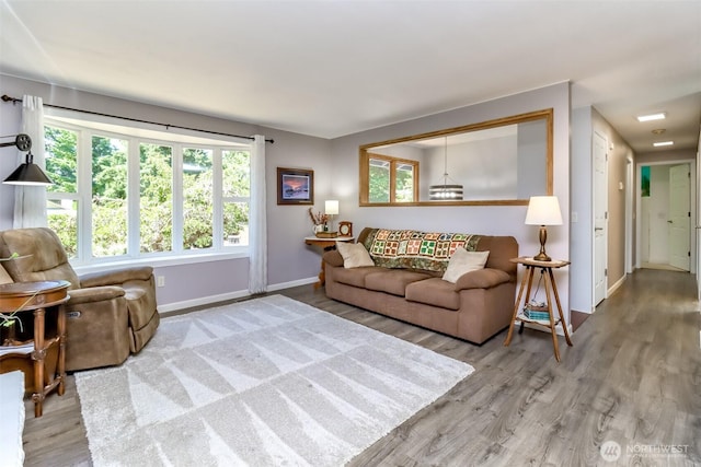 23310 133rd Ct SE, Kent, WA 98042 - living area with baseboards and wood finished floors