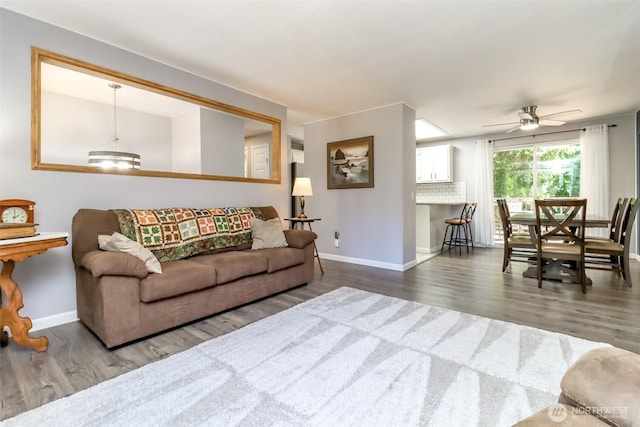 23310 133rd Ct SE, Kent, WA 98042 - living room with wood finished floors and ceiling fan