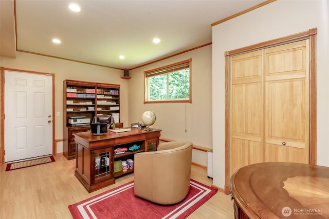 23310 133rd Ct SE, Kent, WA 98042 - office space featuring crown molding, recessed lighting, and light wood-type flooring