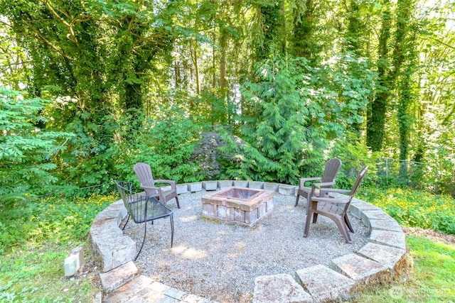 23310 133rd Ct SE, Kent, WA 98042 - view of patio with a fire pit