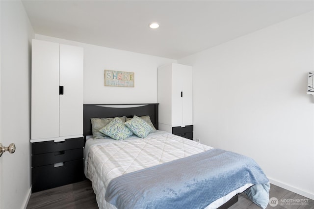 18933 W Big Lake Blvd, Mount Vernon, WA 98274 - bedroom featuring wood finished floors and recessed lighting