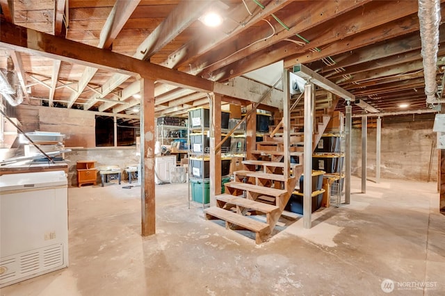 4918 S 3rd Ave, Everett, WA 98203 - unfinished basement with stairway
