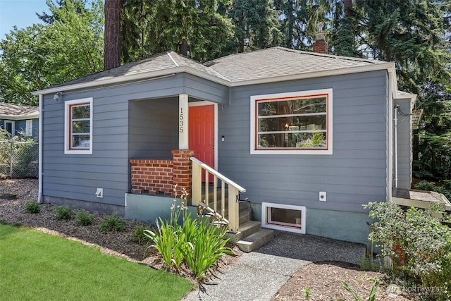 1535 NE 107th St, Seattle, WA 98125 - bungalow-style house featuring a chimney and a shingled roof