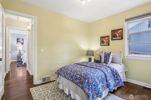 1535 NE 107th St, Seattle, WA 98125 - bedroom featuring wood finished floors and attic access