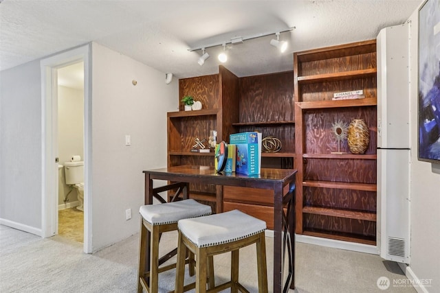 1535 NE 107th St, Seattle, WA 98125 - office with light colored carpet, track lighting, and a textured ceiling