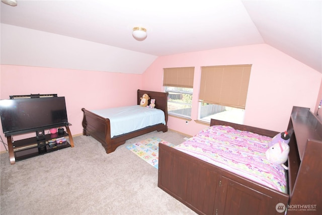 1305 Browns Point Blvd, Tacoma, WA 98422 - bedroom featuring vaulted ceiling and light carpet