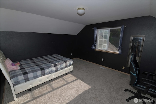 1305 Browns Point Blvd, Tacoma, WA 98422 - carpeted bedroom with lofted ceiling and an office area