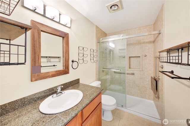 20320 Bothell-Everett Hwy Unit D204, Bothell, WA 98012 - full bath featuring a shower stall, vanity, and tile patterned flooring