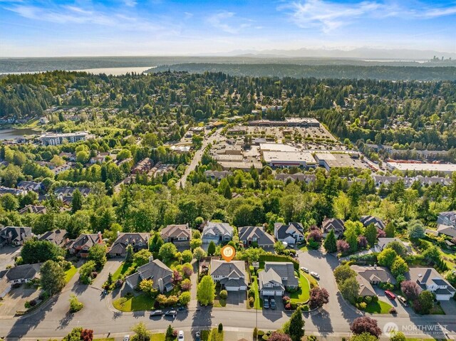 7109 SE 135th Pl, Newcastle, WA 98059 - aerial view of residential area with a heavily wooded area