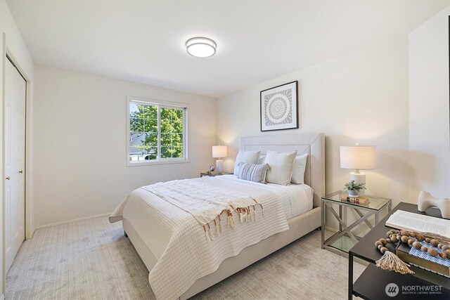 7109 SE 135th Pl, Newcastle, WA 98059 - bedroom with a closet and light colored carpet