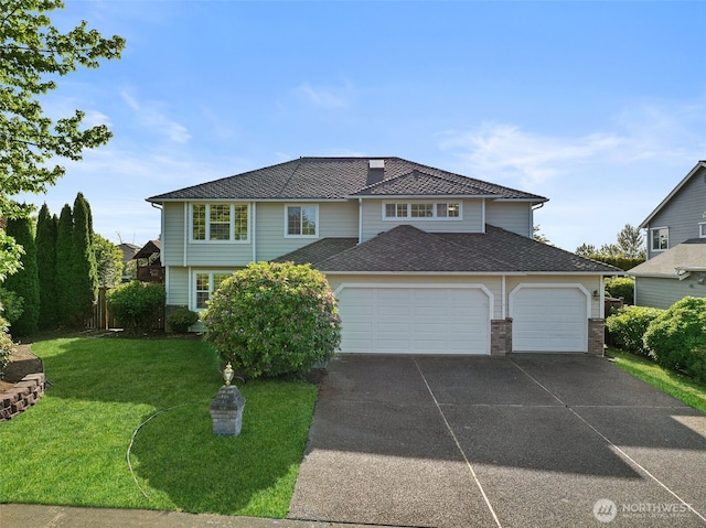 7109 SE 135th Pl, Newcastle, WA 98059 - view of front of house with an attached garage, driveway, and a front lawn