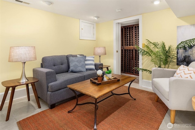 8816 Fauntleroy Way SW, Seattle, WA 98136 - living area featuring baseboards and light tile patterned floors
