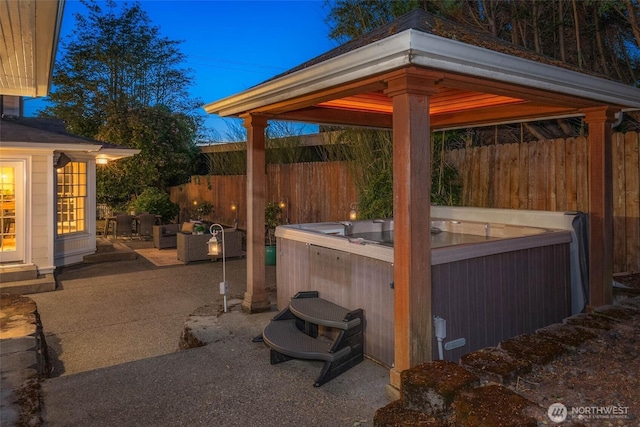 8816 Fauntleroy Way SW, Seattle, WA 98136 - view of patio / terrace with a hot tub and a gazebo