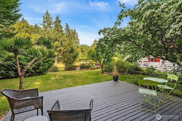 9026 SW 184th St, Vashon, WA 98070 - wooden deck featuring a yard