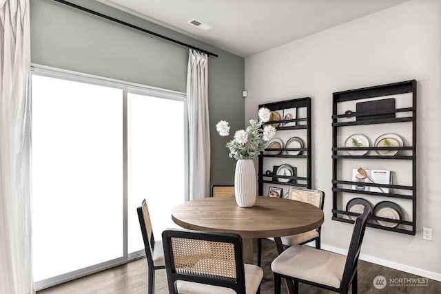 206 18th Dr Unit 104, Snohomish, WA 98290 - dining room featuring wood finished floors and baseboards