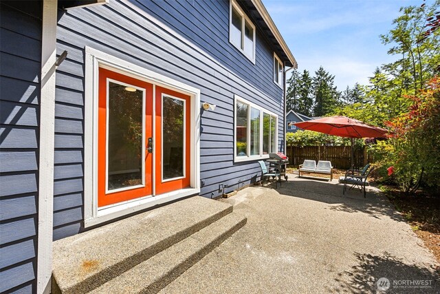 5004 98th Avenue Ct W, University Place, WA 98467 - view of patio / terrace featuring french doors and a grill