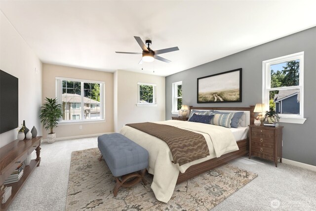 5004 98th Avenue Ct W, University Place, WA 98467 - bedroom with carpet and ceiling fan