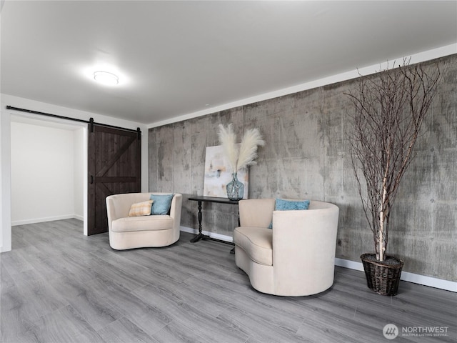 2540 N Astor Ave, East Wenatchee, WA 98801 - sitting room with a barn door and wood finished floors