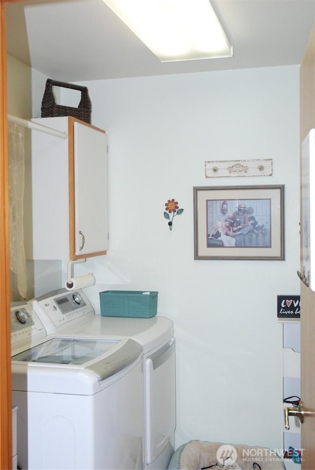 3081 Wild Goose Rd NE, Moses Lake, WA 98837 - laundry room with cabinet space and separate washer and dryer
