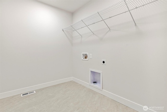9036 71st Avenue Ct E, Puyallup, WA 98371 - laundry room featuring washer hookup, baseboards, and electric dryer hookup