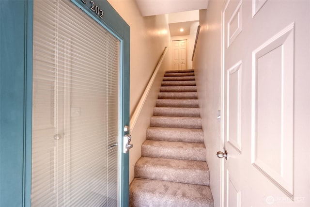 16219 Northup Way Unit C-202, Bellevue, WA 98008 - staircase featuring recessed lighting