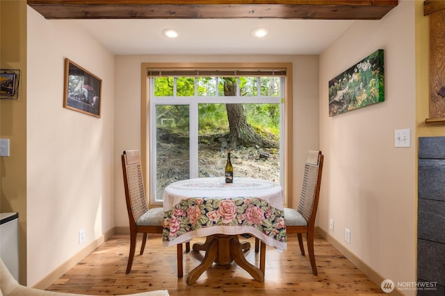 1026 Chinook Way, Center Island, WA 98221 - dining space featuring light wood-type flooring and recessed lighting
