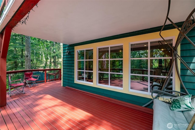 1026 Chinook Way, Center Island, WA 98221 - view of wooden deck