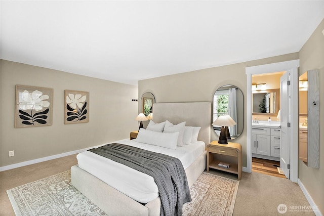 2422 179th Ave E, Lake Tapps, WA 98391 - bedroom featuring light colored carpet and connected bathroom